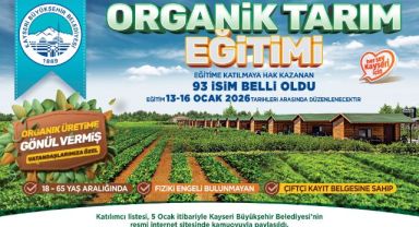 Organik Tarım Temel Eğitim Programı’na katılmaya hak kazananlar açıklandı