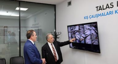 Talas'ta kış çalışmalarına teknolojik takip