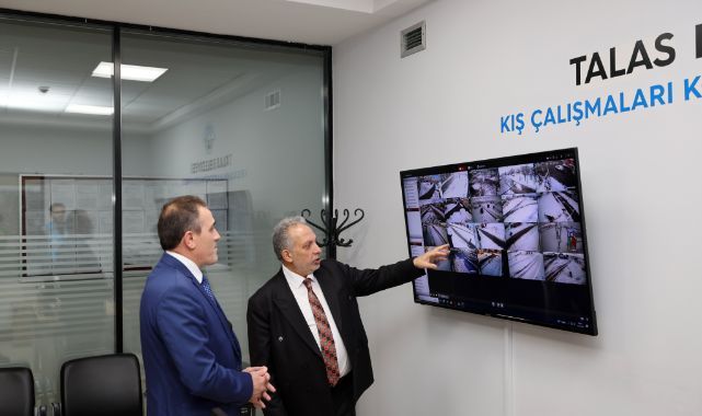 Talas'ta kış çalışmalarına teknolojik takip