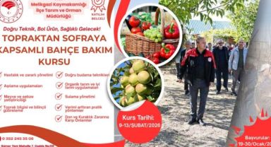 'Topraktan Sofraya Kapsamlı Bahçe Bakım Kursu' için başvurular başladı