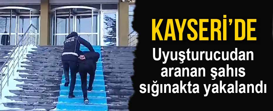 Uyuşturucudan aranan şahıs sığınakta yakalandı