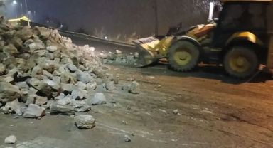 Bünyan’da yağış sonrası heyelan meydana geldi