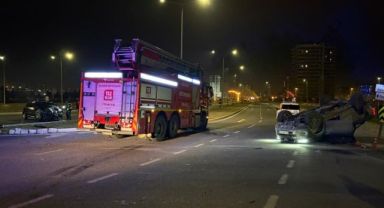 Ehliyetsiz sürücünün karıştığı kazada kamyonet takla attı: 2 yaralı