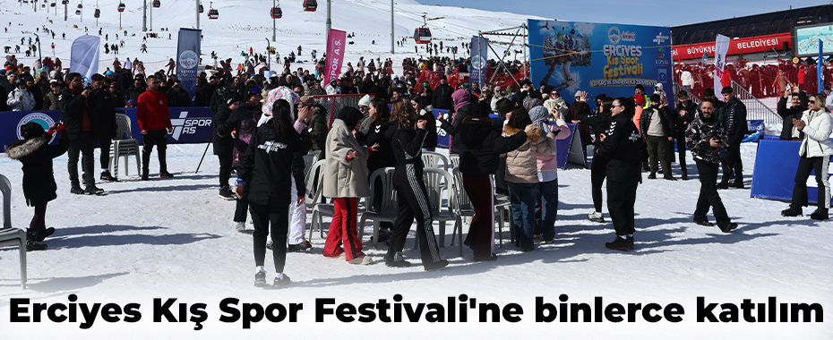Erciyes Kış Spor Festivali'ne binlerce katılım