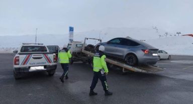 Erciyes’te drift yapan sürücüye idari işlem