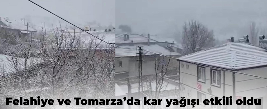 Felahiye ve Tomarza’da kar yağışı etkili oldu