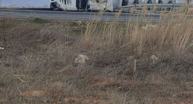 Kayseri’de akaryakıt yüklü tanker devrildi: 1 yaralı 