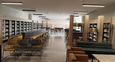 Kayseri Şehir Hastanesi’ne kurulan kütüphane açılış için gün sayıyor