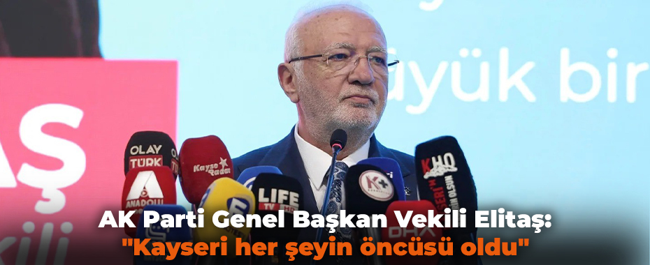 AK Parti Genel Başkan Vekili Elitaş: 