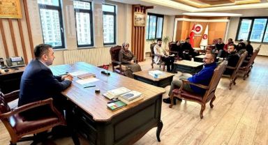 Diyanet’in 102’nci yılında öğrencilerden İl Müftüsü Ayvaz’a ziyaret