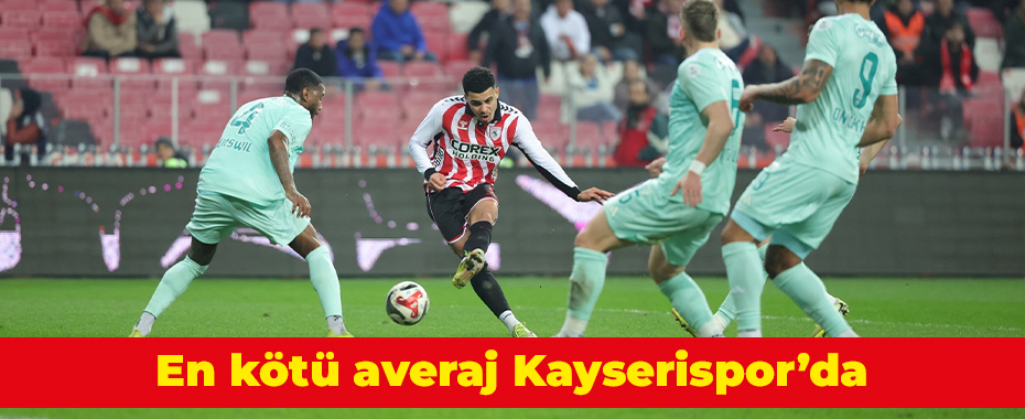 En kötü averaj Kayserispor’da