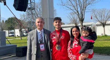 Genç sporcu Yusuf İslam Koca, Balkan ikincisi oldu