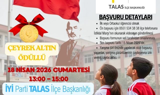 İYİ Parti Talas İlçe Başkanlığı’ndan İstiklal Marşı Okuma Yarışması 