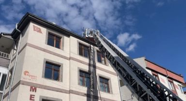 Kayseri'de apartmanın bacasında yangın