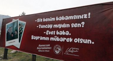 Talas Belediyesinden gülümseten bayram billboardları