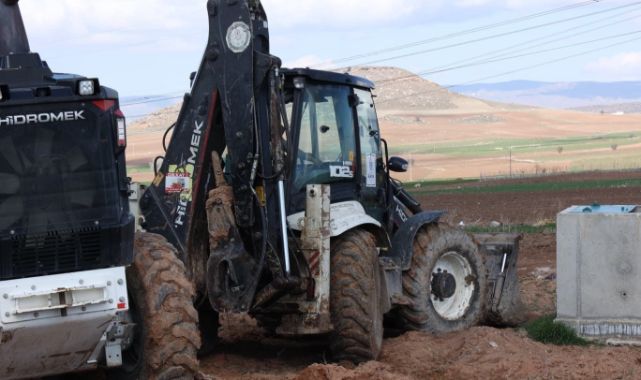Gergeme Mahallesi’nde yol yapım çalışmaları sürüyor