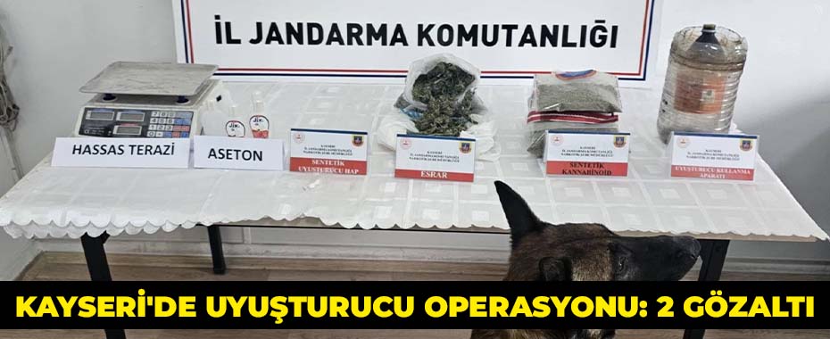 Kayseri'de uyuşturucu operasyonu: 2 gözaltı