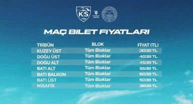 Kayserispor - Fenerbahçe maçının bilet fiyatları belli oldu